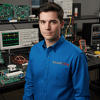 Printify Long-sleeve Strong Blue / XS Circuit Swag Embroidered Long Sleeve Shirt — Electrical Engineer / Computer Scientist