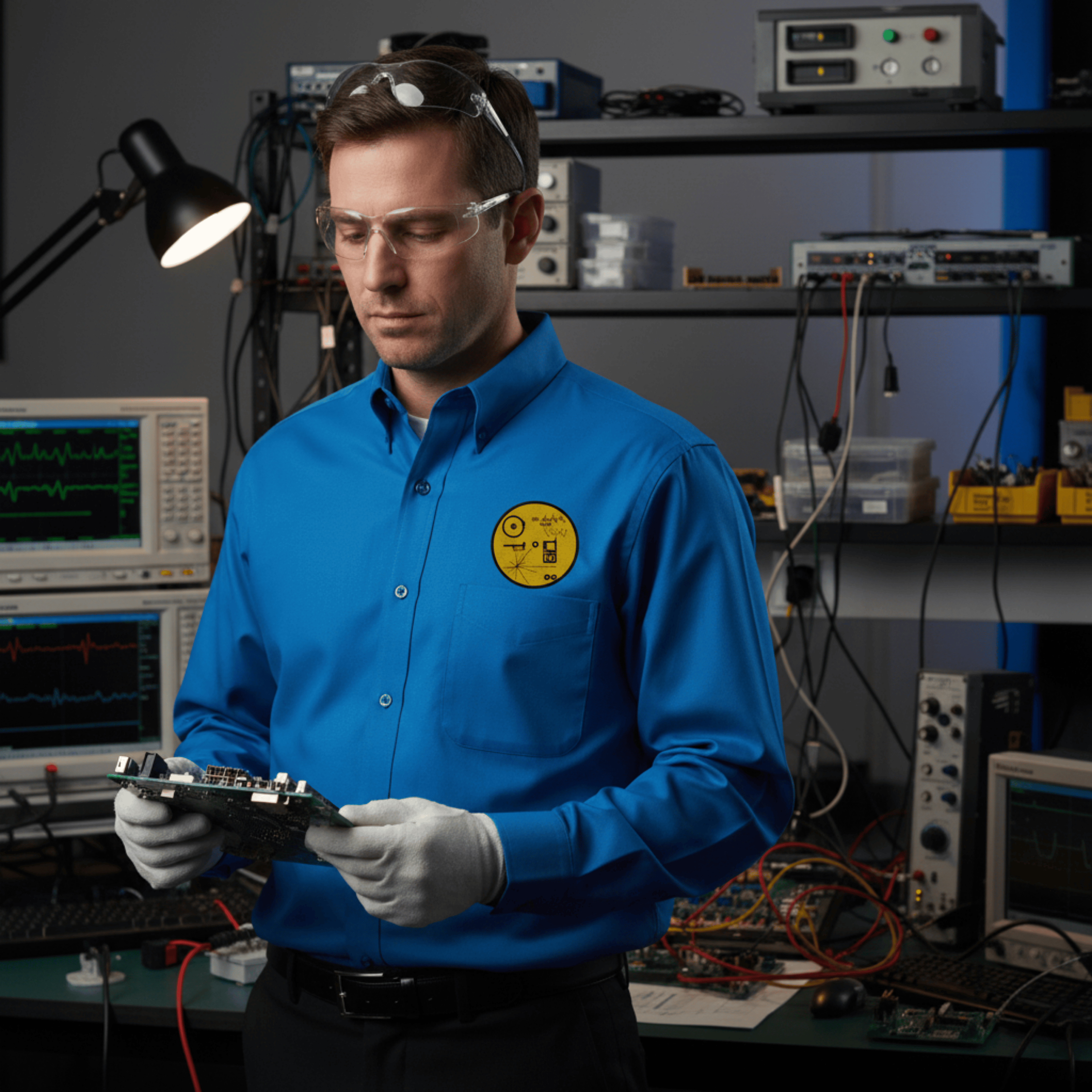 Printify Long-sleeve Strong Blue / XS NASA Golden Record Tribute Voyager shirt