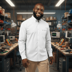 Printify Long-sleeve White/Light Stone / XS Maxwells Golden Rule Gausss Law for Magnetism Long Sleeve Shirt: Scientific Crest