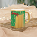 Printify Mug Circuit Board Trace Metallic Mug — Silver or Gold