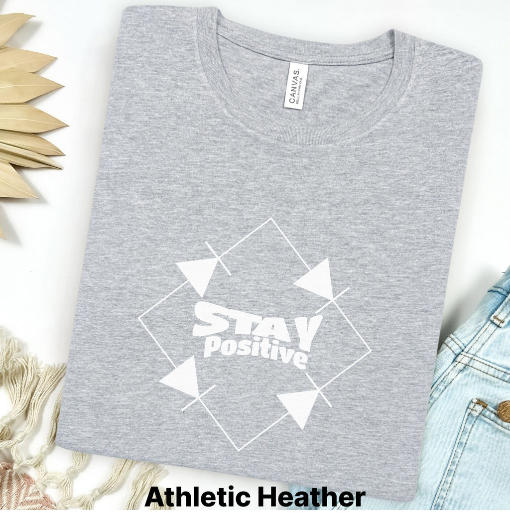 Printify T-Shirt S / Athletic Heather Stay Positive Electronics T‑Shirt — Full Bridge Circuit Graphic Tee