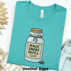 Printify T-Shirt S / Heather Aqua Magic Smoke Refill Tee — Funny Electronics T-Shirt