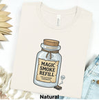 Printify T-Shirt S / Natural Magic Smoke Refill Tee — Funny Electronics T-Shirt