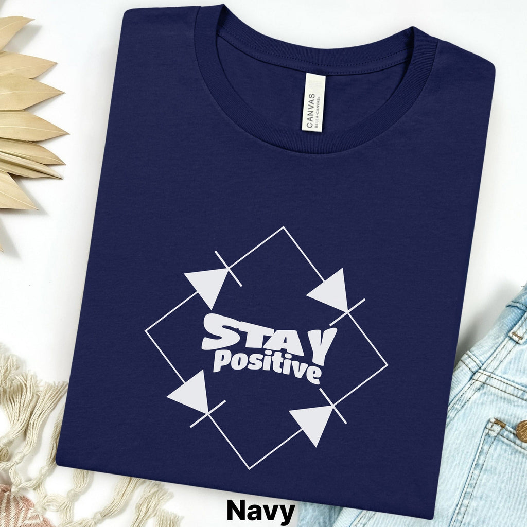 Printify T-Shirt S / Navy Stay Positive Electronics T‑Shirt — Full Bridge Circuit Graphic Tee