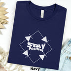 Printify T-Shirt S / Navy Stay Positive Electronics T‑Shirt — Full Bridge Circuit Graphic Tee
