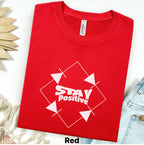 Printify T-Shirt S / Red Stay Positive Electronics T‑Shirt — Full Bridge Circuit Graphic Tee