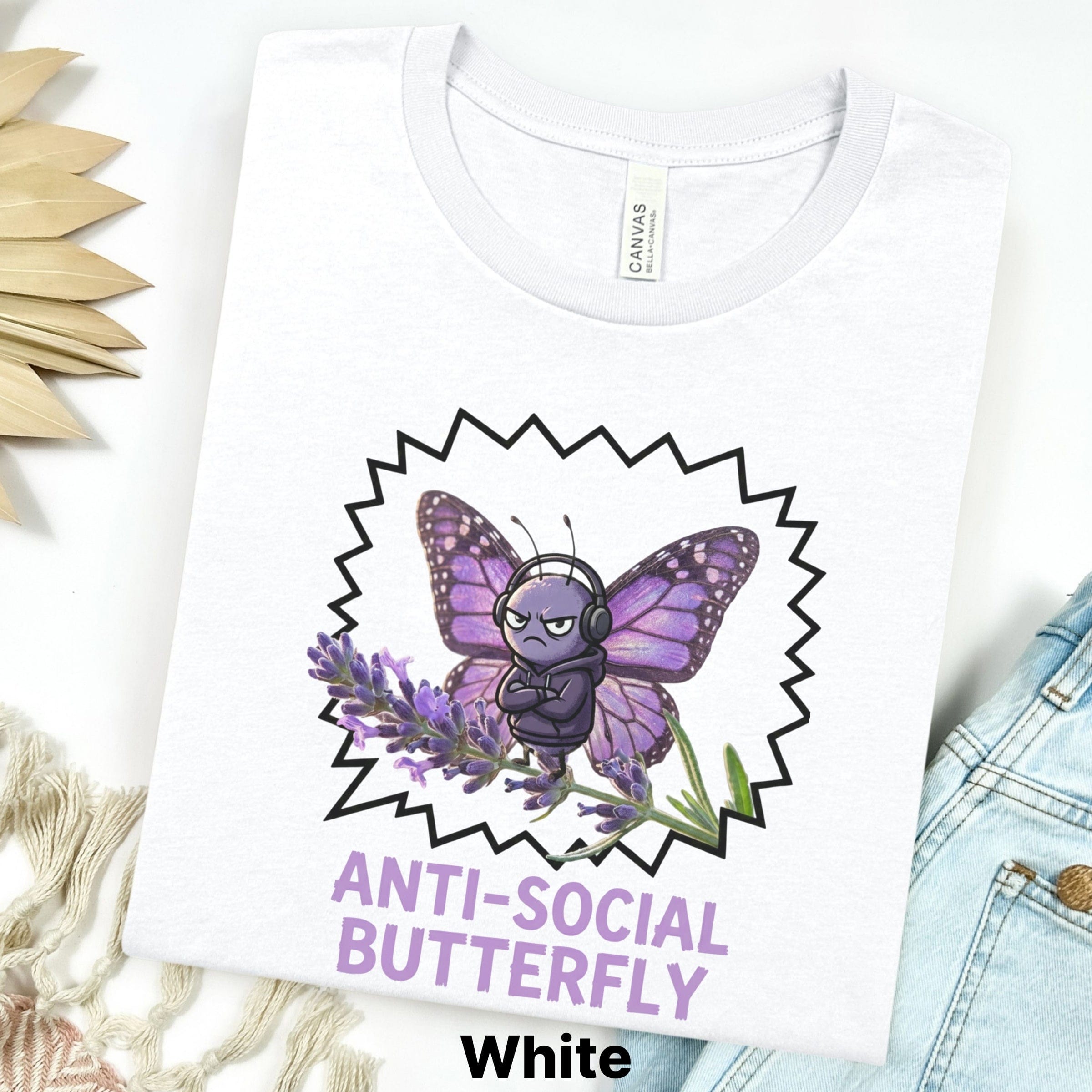 Anti-Social Butterfly T-Shirt — Funny Introvert Graphic Tee Secondary image
