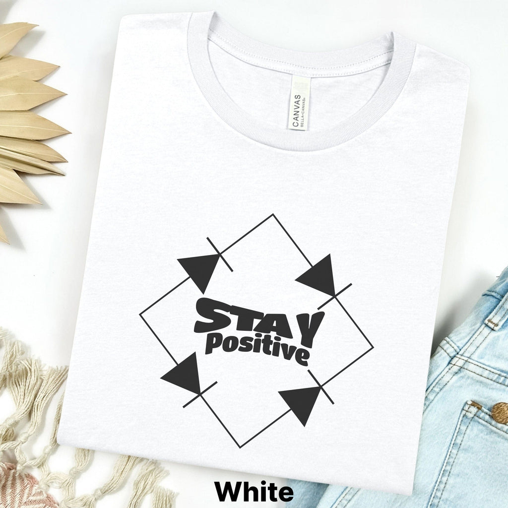 Printify T-Shirt S / White Stay Positive Electronics T‑Shirt — Full Bridge Circuit Graphic Tee