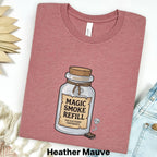 Printify T-Shirt XL / Heather Mauve Magic Smoke Refill Tee — Funny Electronics T-Shirt