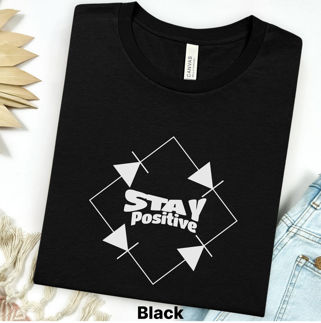 Printify T-Shirt XS / Black Stay Positive Electronics T‑Shirt — Full Bridge Circuit Graphic Tee